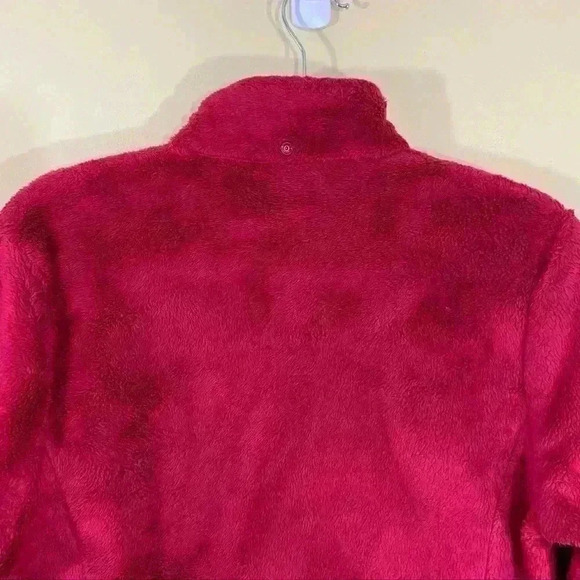 Merrell Magenta Fleece Full Zip Fuzzy Crop Neck Jacket Size M - Picture 13 of 16
